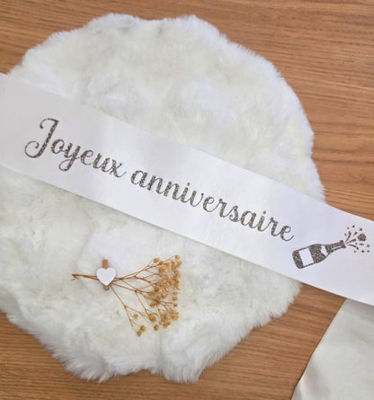 Écharpe personnalisée – EVJF, Anniversaire, Baby Shower, Gender Reveal & plus