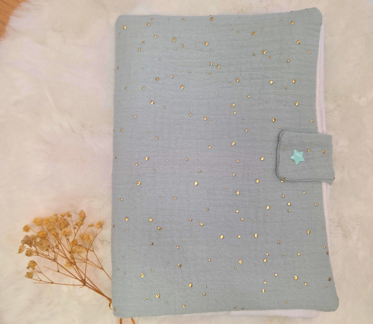 Protège carnet en gaze de coton