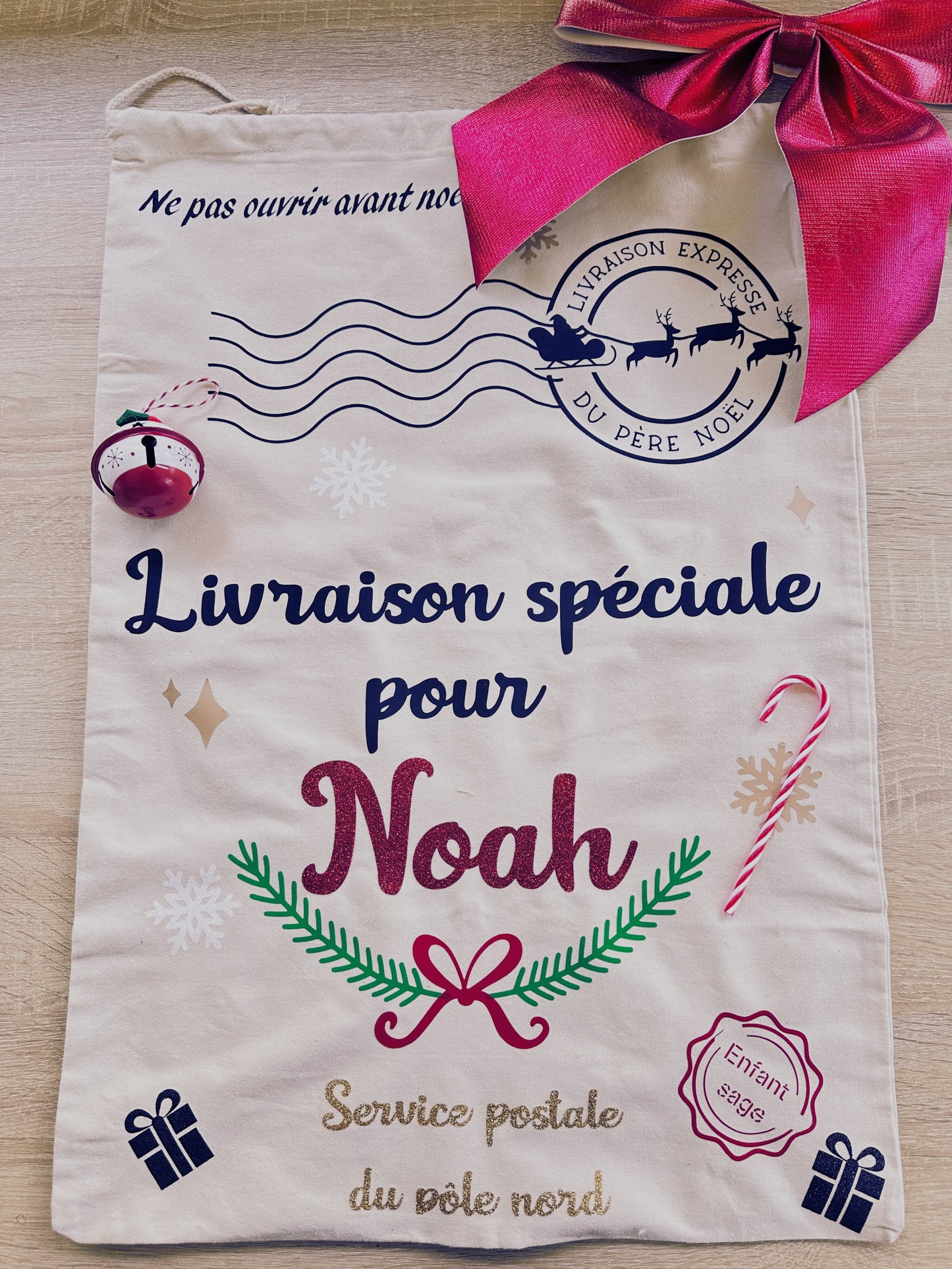 🎅 Hotte de Noël personnalisée