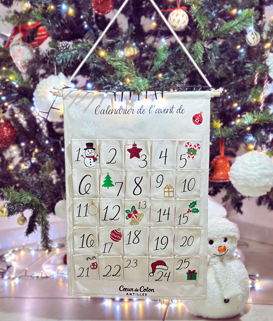 Calendrier de l'avent avec prénom à remplir