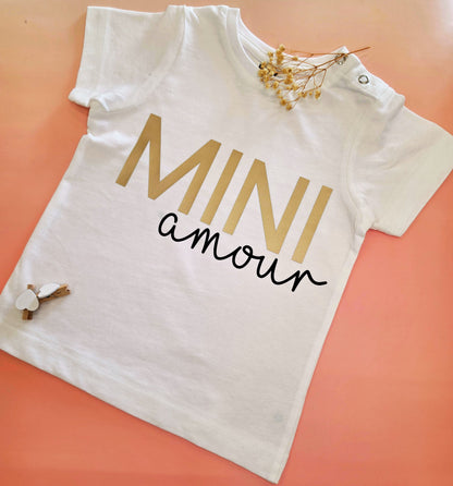 T-shirt “Maman d’amour” & “Mini amour” – Duo assorti