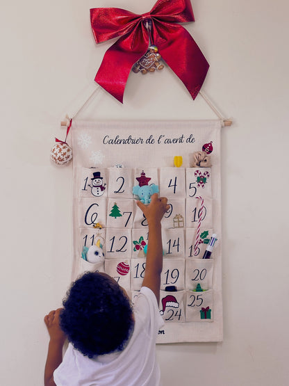 Calendrier de l'avent avec prénom à remplir