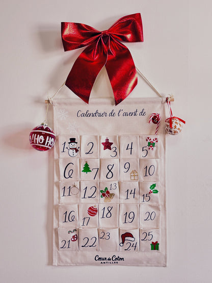 Calendrier de l'avent avec prénom à remplir